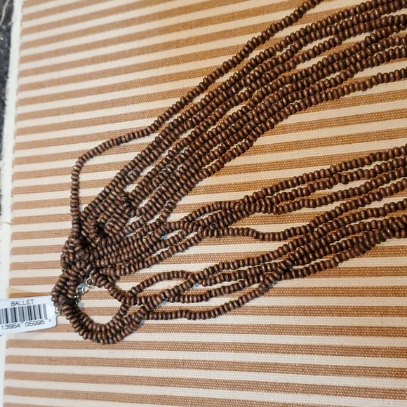 Ballet necklace brown and gold - Picture 4 of 6